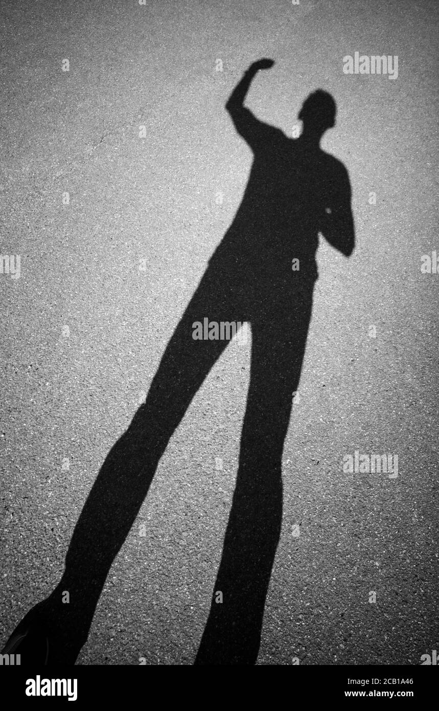 Gesture BLACK LIVES MATTER in silhouette, Stuttgart, Baden-Wuerttemberg, Germany Stock Photo