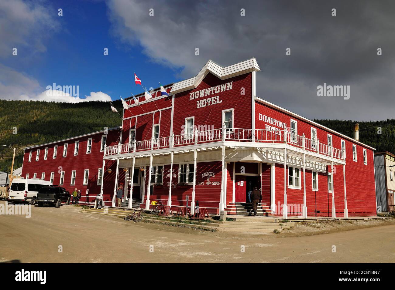 Downtown Hotel, historic building, Dawson City, Yukon Territory, Canada