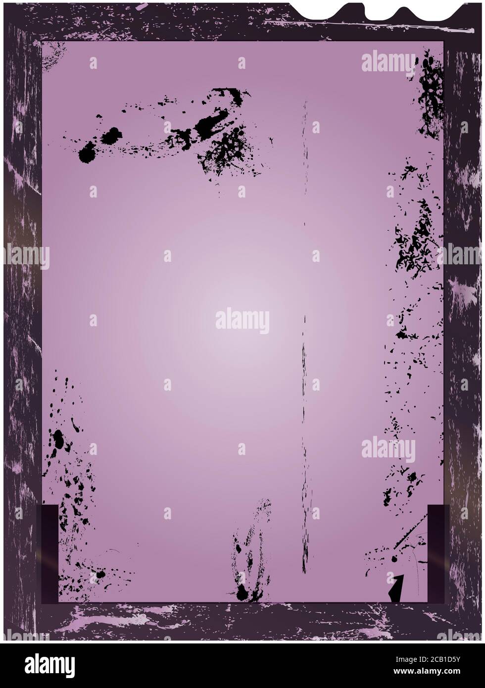 Empty frame of photographic analog film, camera film, grungy photo frame, free space for pix, vector Stock Photo