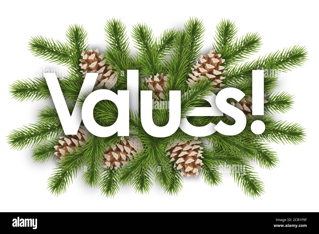 values in christmas background pine branchs Stock Photo Alamy