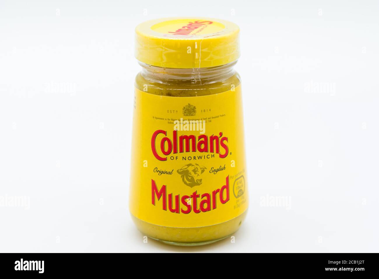 Irvine, Scotland, UK March 08, 2020 Colman’s Branded Mustard in