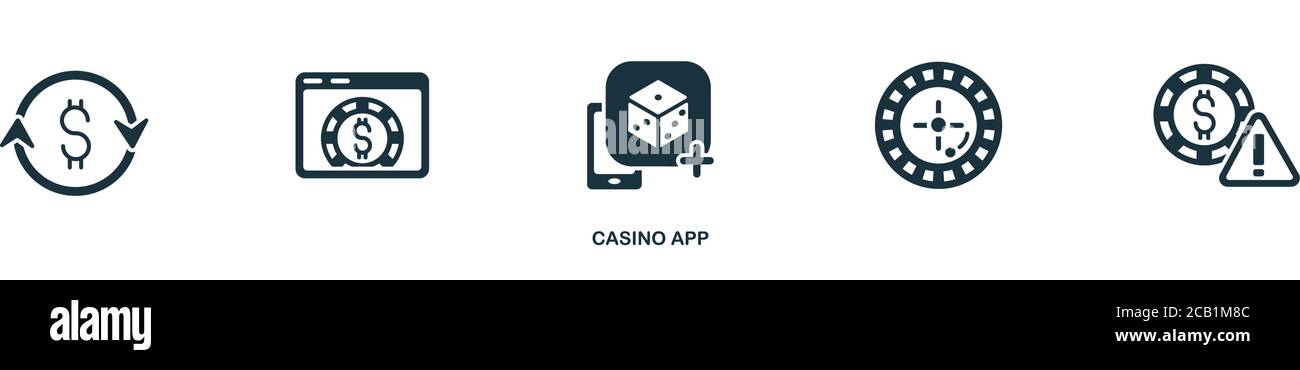 Casino App icon. Simple element from casino collection. Creative Casino App icon for web design, templates, infographics and more Stock Vector