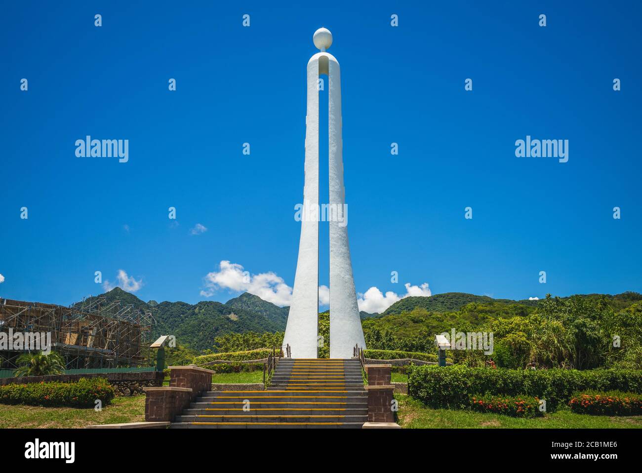 The Tropic of Cancer Marker at Hualien, Taiwan Stock Photo