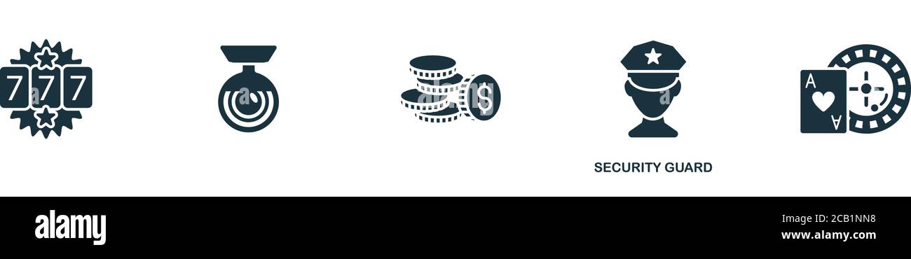 Security Guard icon. Simple element from casino collection. Creative ...