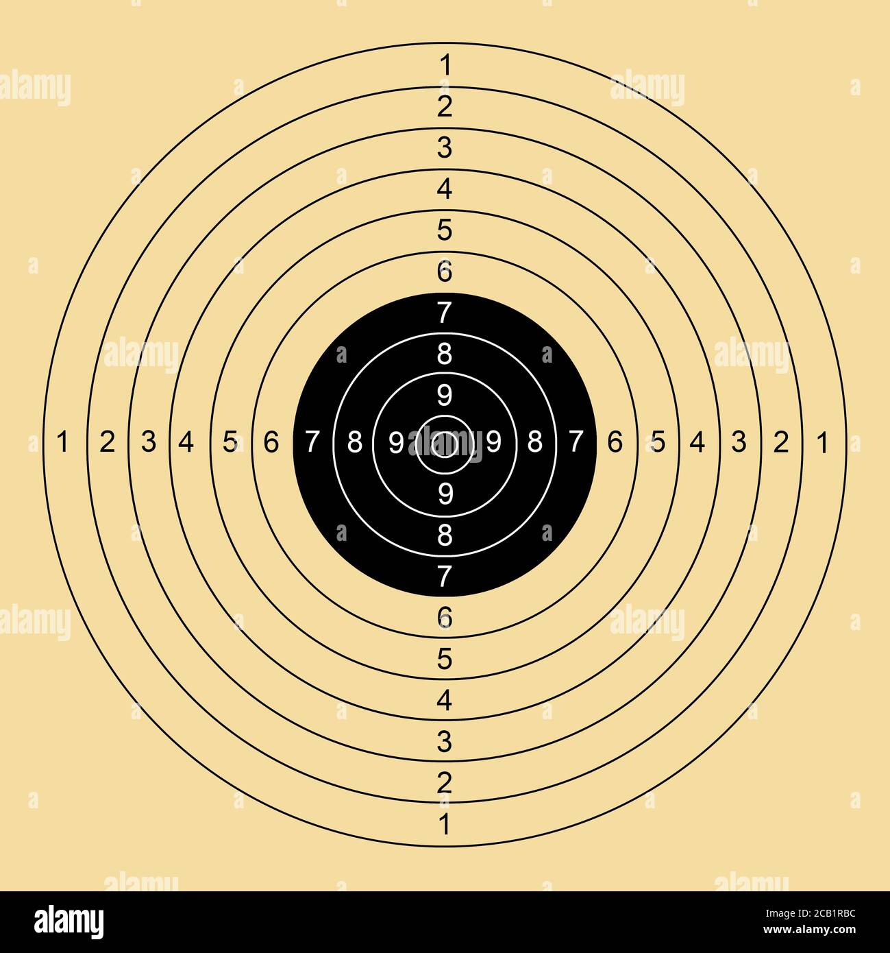 target shooting shooter air gun compressed air rifle 3D illustration Stock Photo