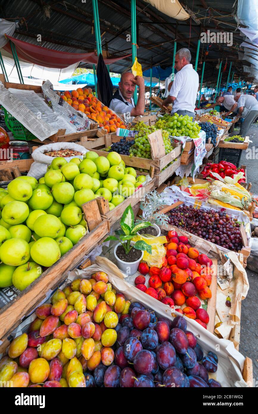 Local Market, Shaki City, Azerbaijan, Middle East Stock Photo - Alamy