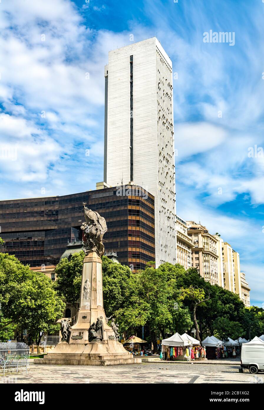 Monument to Marshal Floriano Peixoto in Rio de Janeiro, Brazil Stock Photo