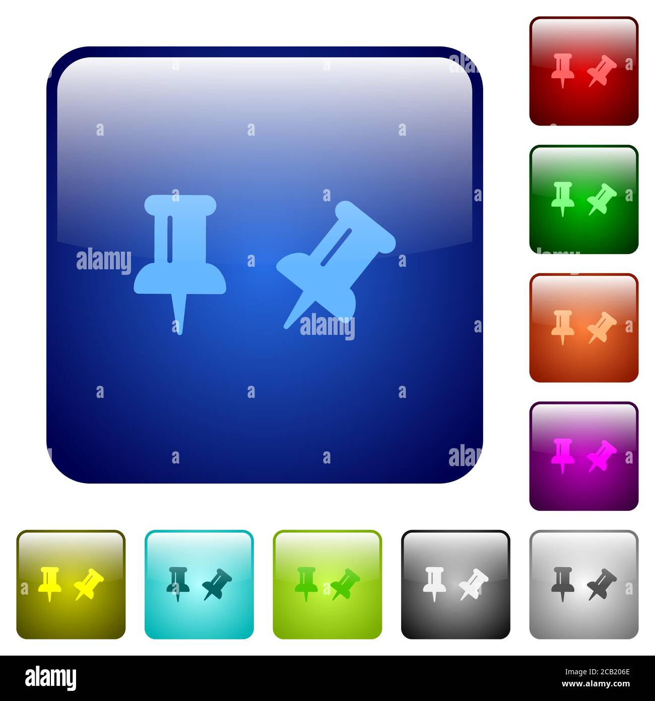 Square attachment pin Stock Vector Images - Alamy