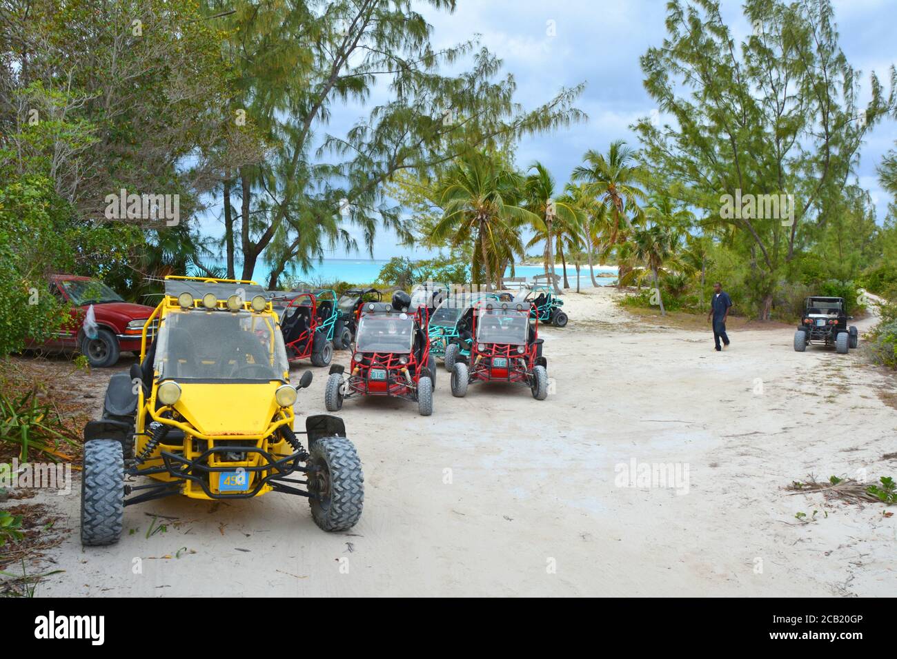 ELEUTHERA, BAHAMAS MARCH 21, 2017 Buggy car off road tour across