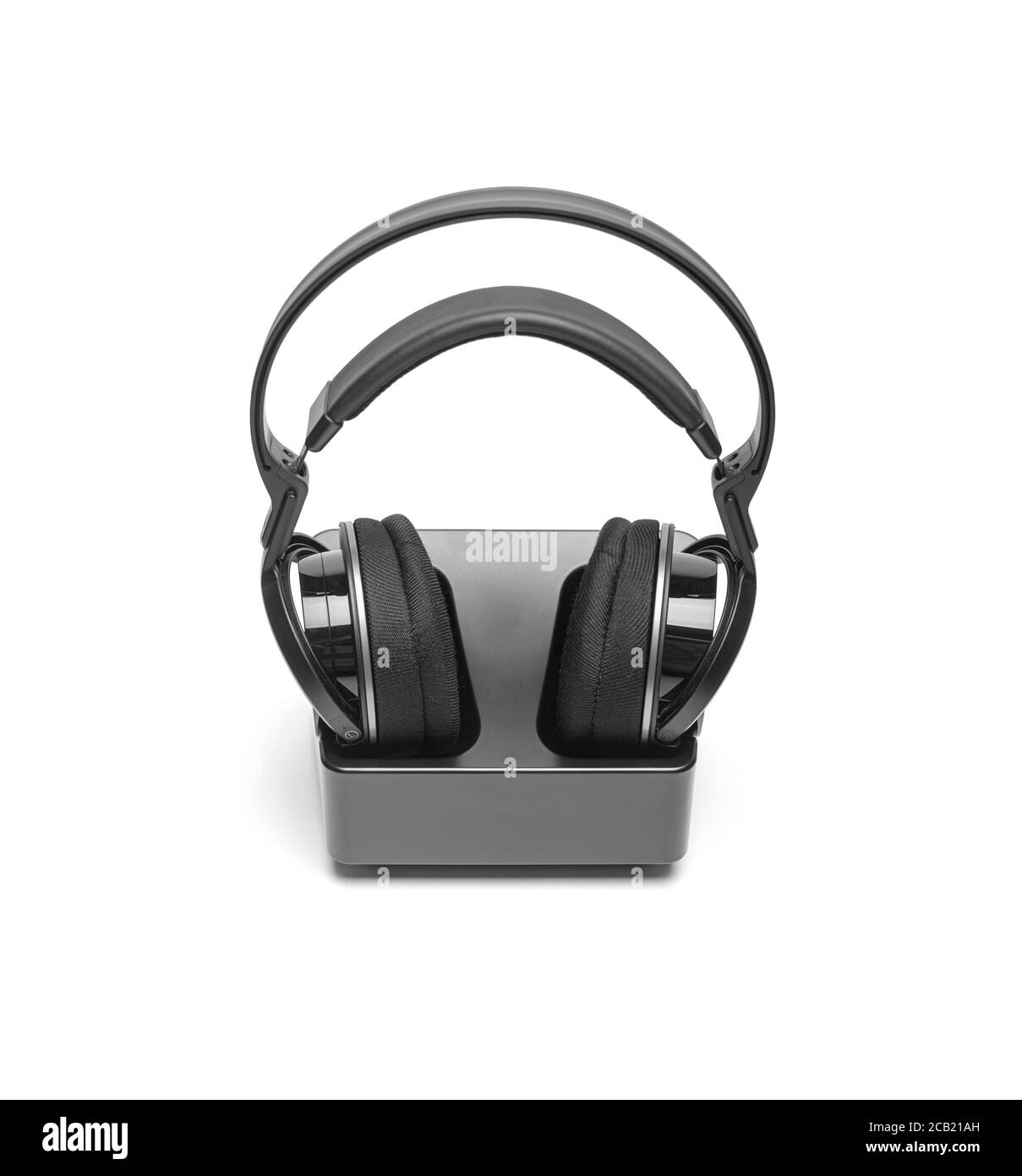Wireless headphones on white background Stock Photo