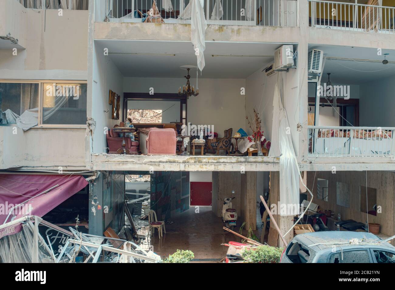 Destruction emergencies and disasters damaged exploding hi-res stock ...