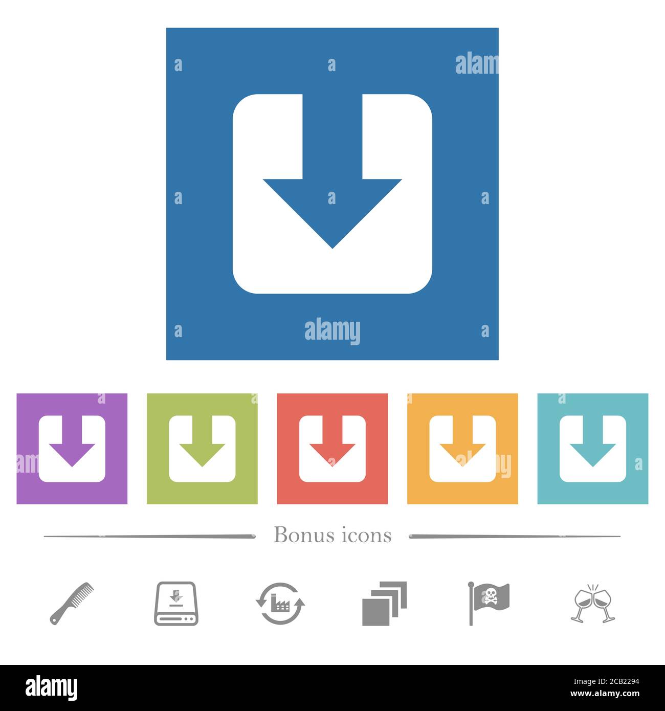 Download flat white icons in square backgrounds. 6 bonus icons included ...