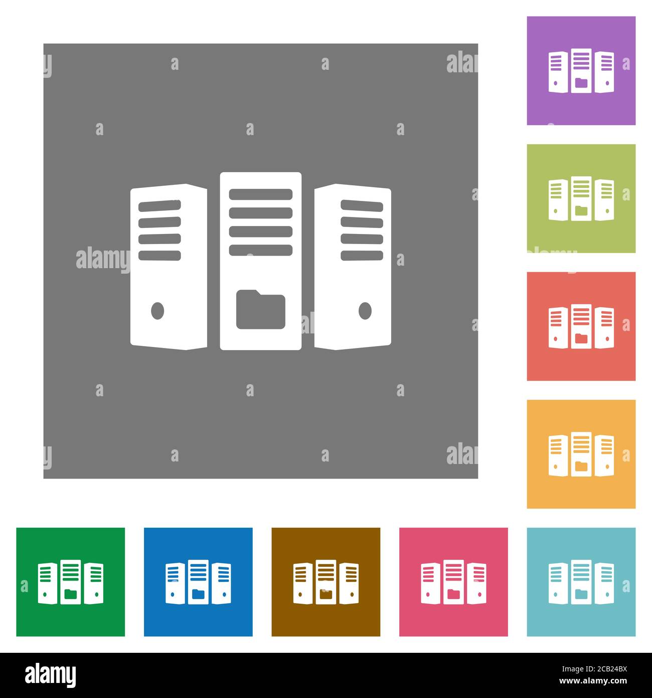 File server flat color Stock Vector Images - Alamy