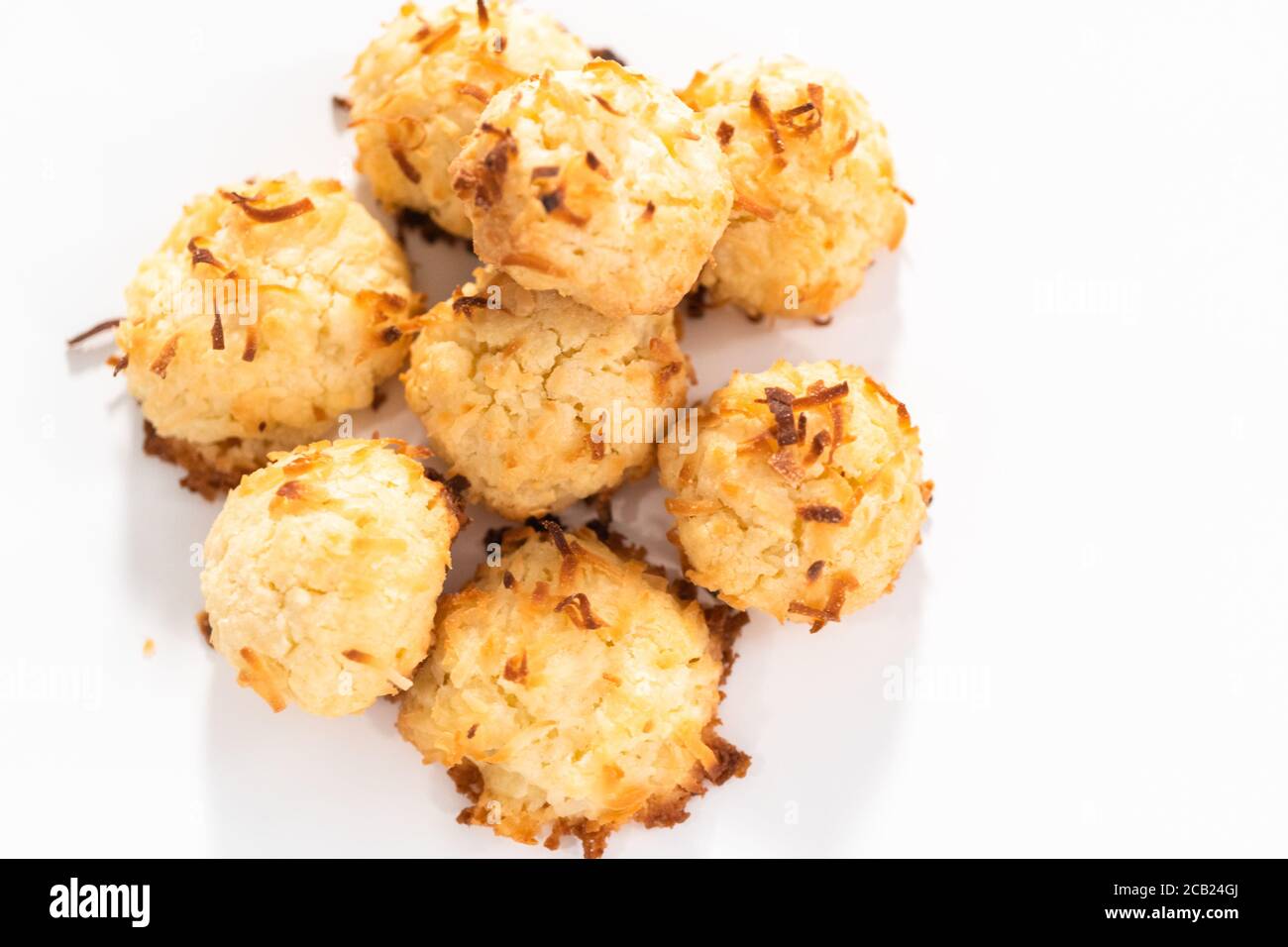 Homemade coconut cookies with coconut flakes Stock Photo Alamy