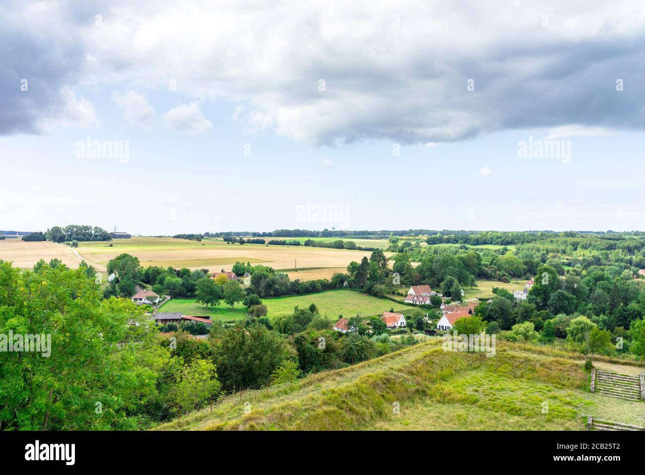 View from the ramparts in Montreuil-sur-Mer, Northern France Stock Photo