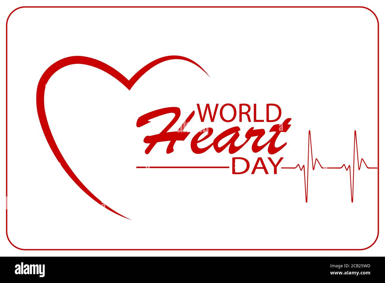 Vector illustration for the World Heart Day Stock Vector