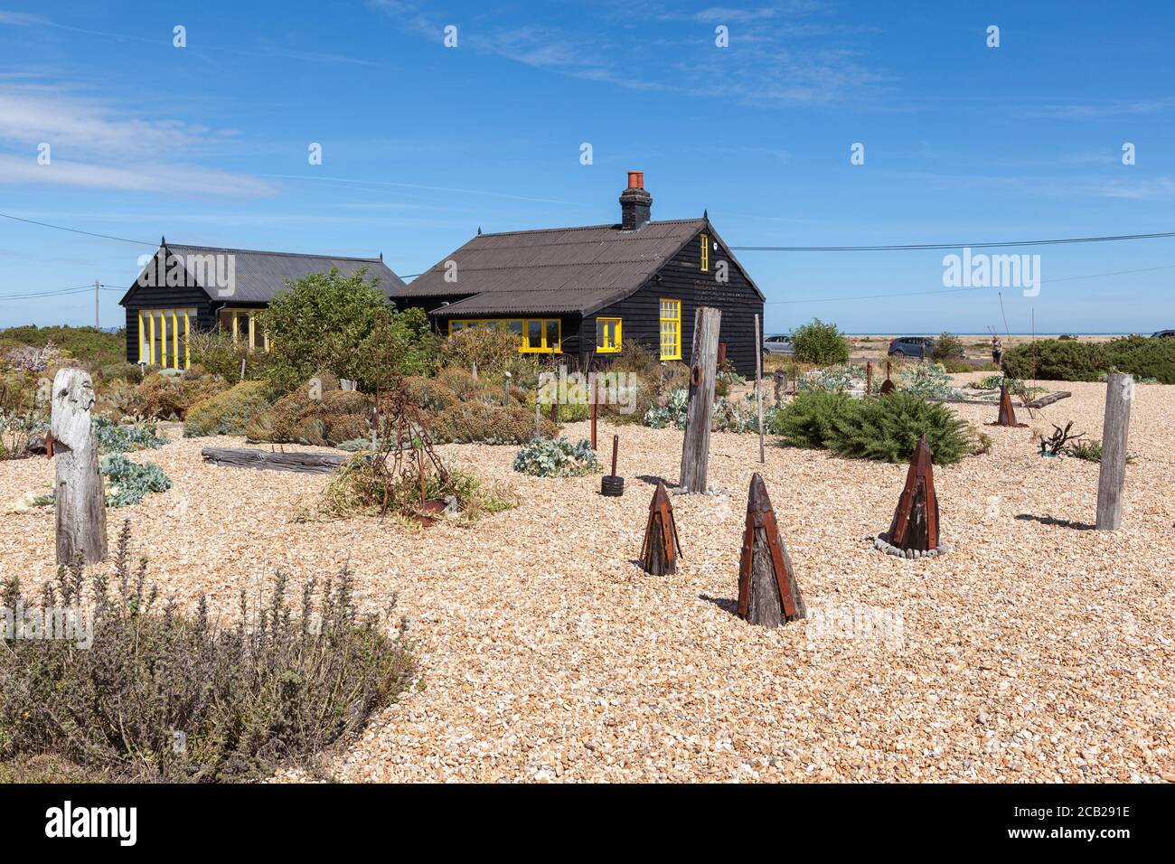 Prospect Cottage and Garden, Dungeness, home of the late Derek Jarman artist and film director, Kent, England, UK, GB Stock Photo