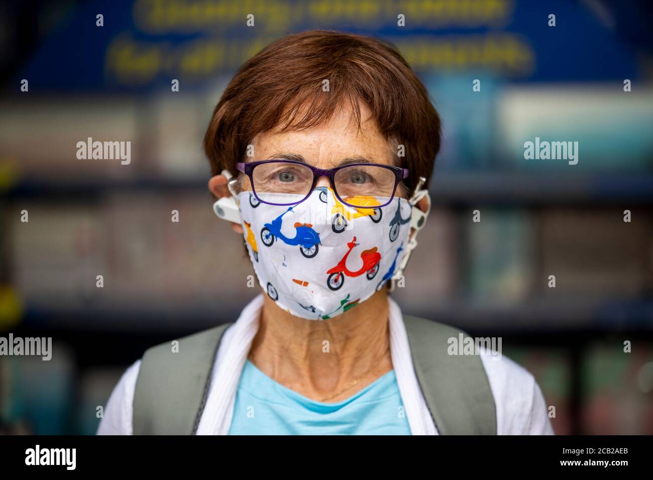 Nuala Cosgrave shopping in the Card Factory in Belfast while wearing a