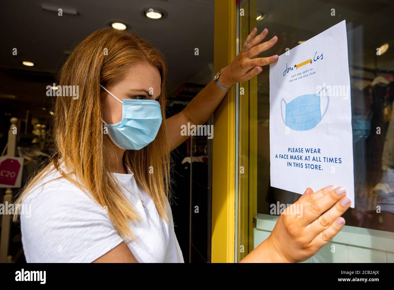 Face masks must be worn all times hires stock photography and images