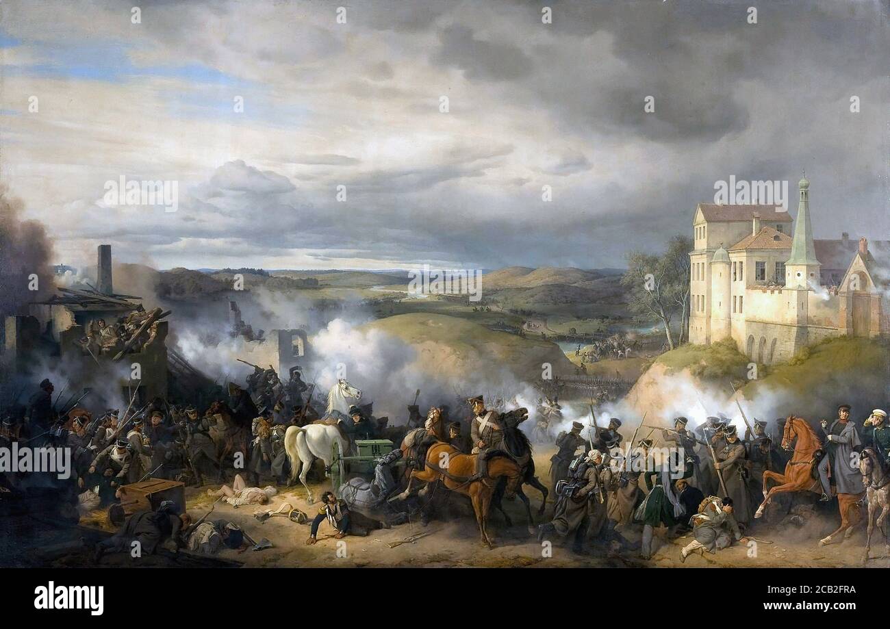 Hess Peter Von - Battle of Maloyaroslavets October 1812 - German School - 19th and Early 20th Century Stock Photo