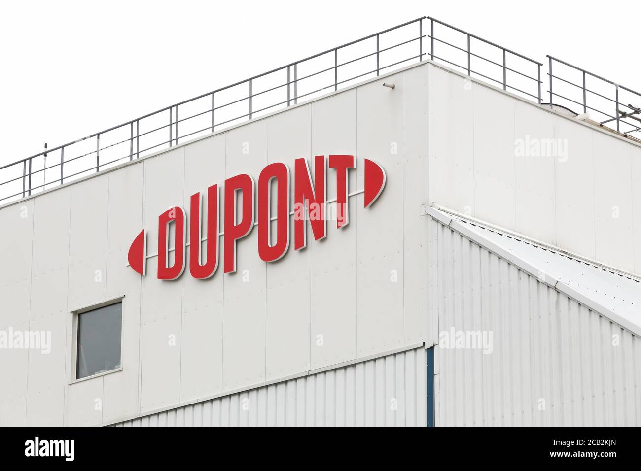 Sassenage, France - September 10, 2019: DuPont factory in France. DuPont is one of America's most innovative companies and it is an American chemical Stock Photo