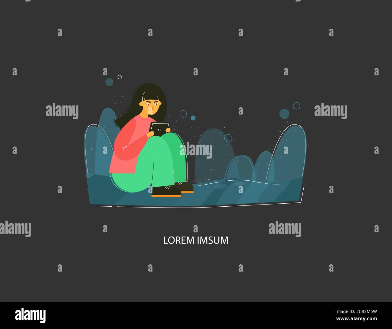 modern girl vector Stock Vector Image & Art Alamy