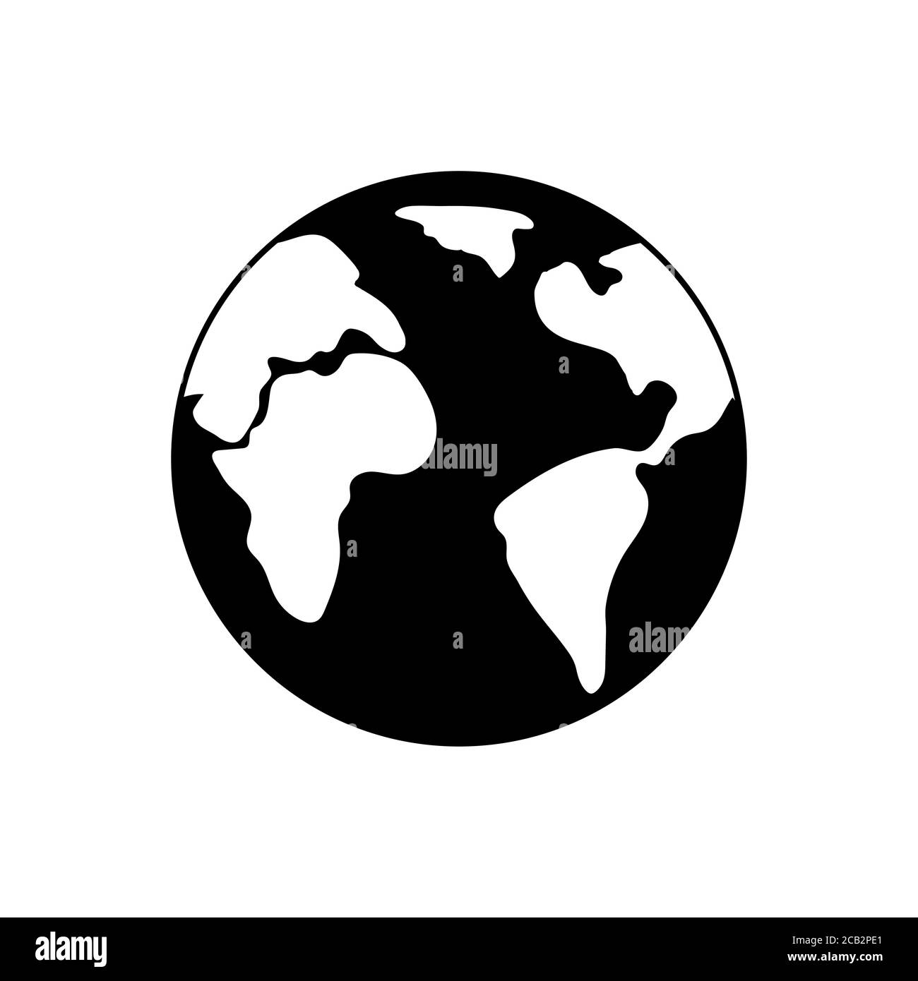 Flat planet Earth icon for trendy flat style for graphic design, web ...