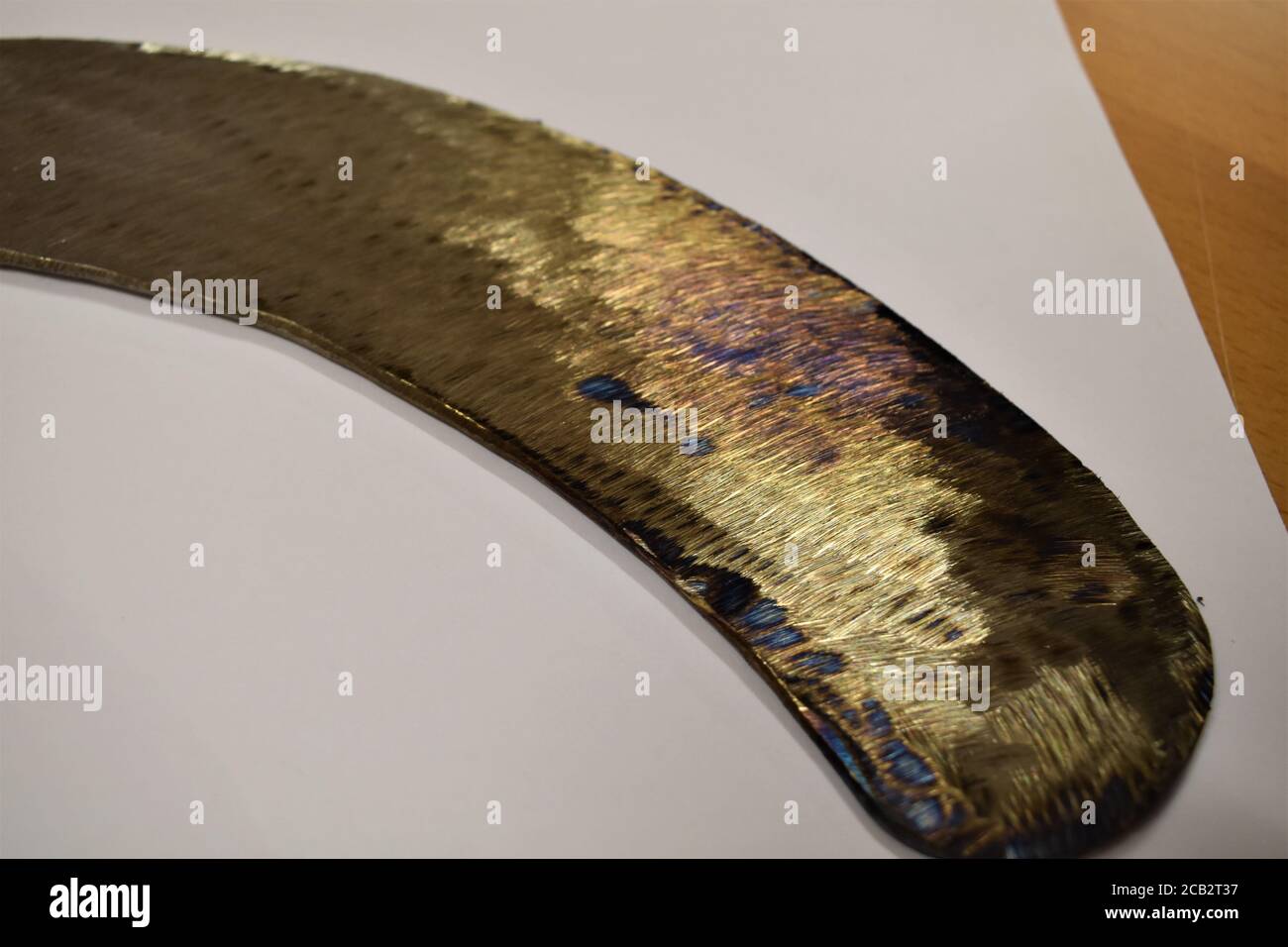 Iron boomerang. valari Stock Photo