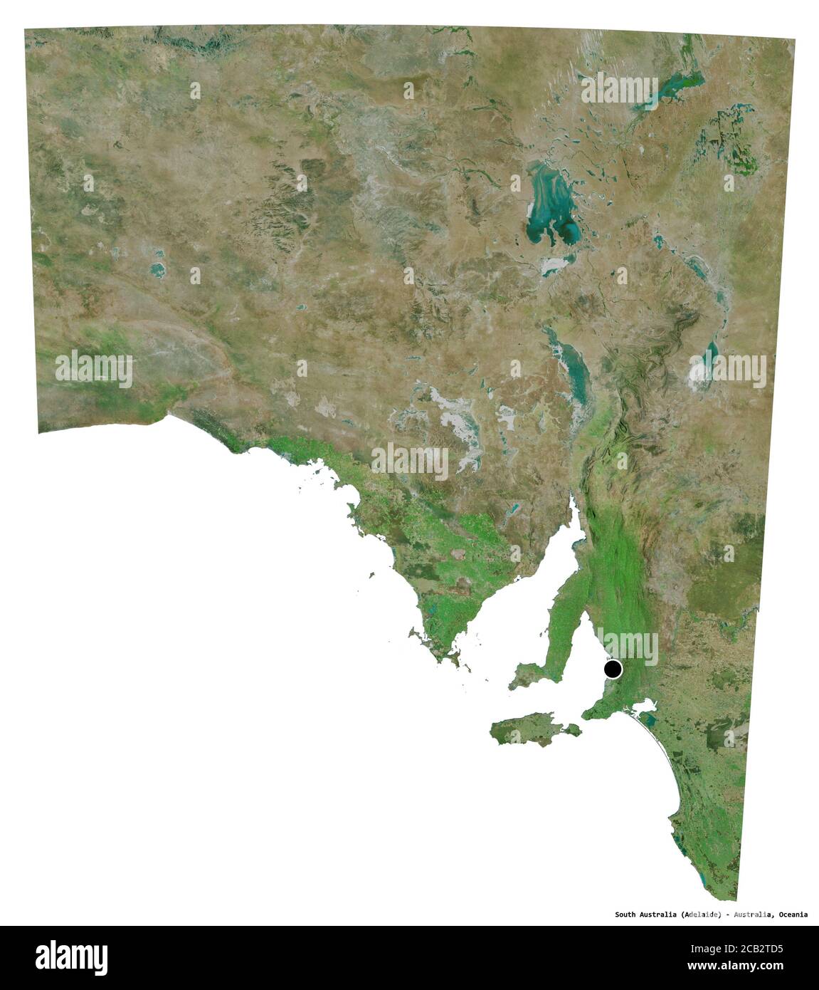 Satellite Maps South Australia Shape Of South Australia, State Of Australia, With Its Capital Isolated On  White Background. Satellite Imagery. 3D Rendering Stock Photo - Alamy