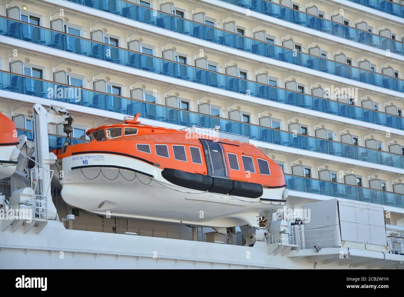 FORT LAUDERDALE, FL, USA MARCH 30, 2017 Lifeboat on Royal Princess