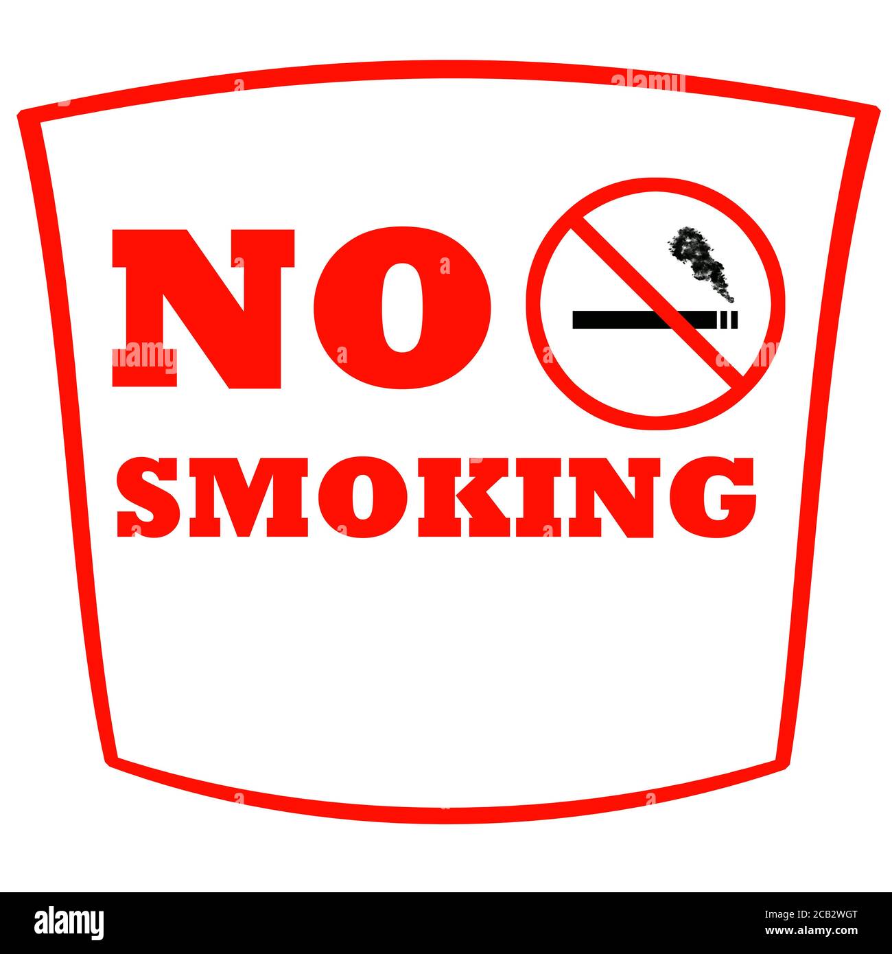 not smoking banner with no smoking sign Stock Photo