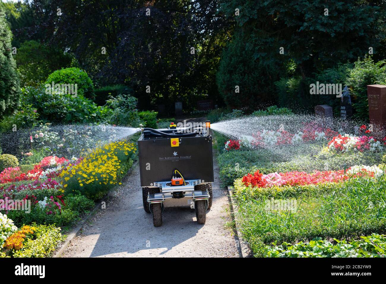 Curated visual reference: Hamburg Germany 10Th Aug 2020 The Watering Robot Rainos Drives Photo Inspiration