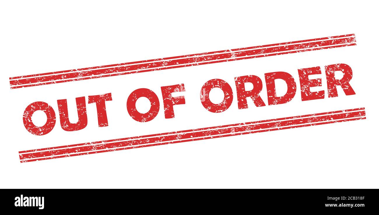 out of order rubber stamp illustration showing text Stock Photo