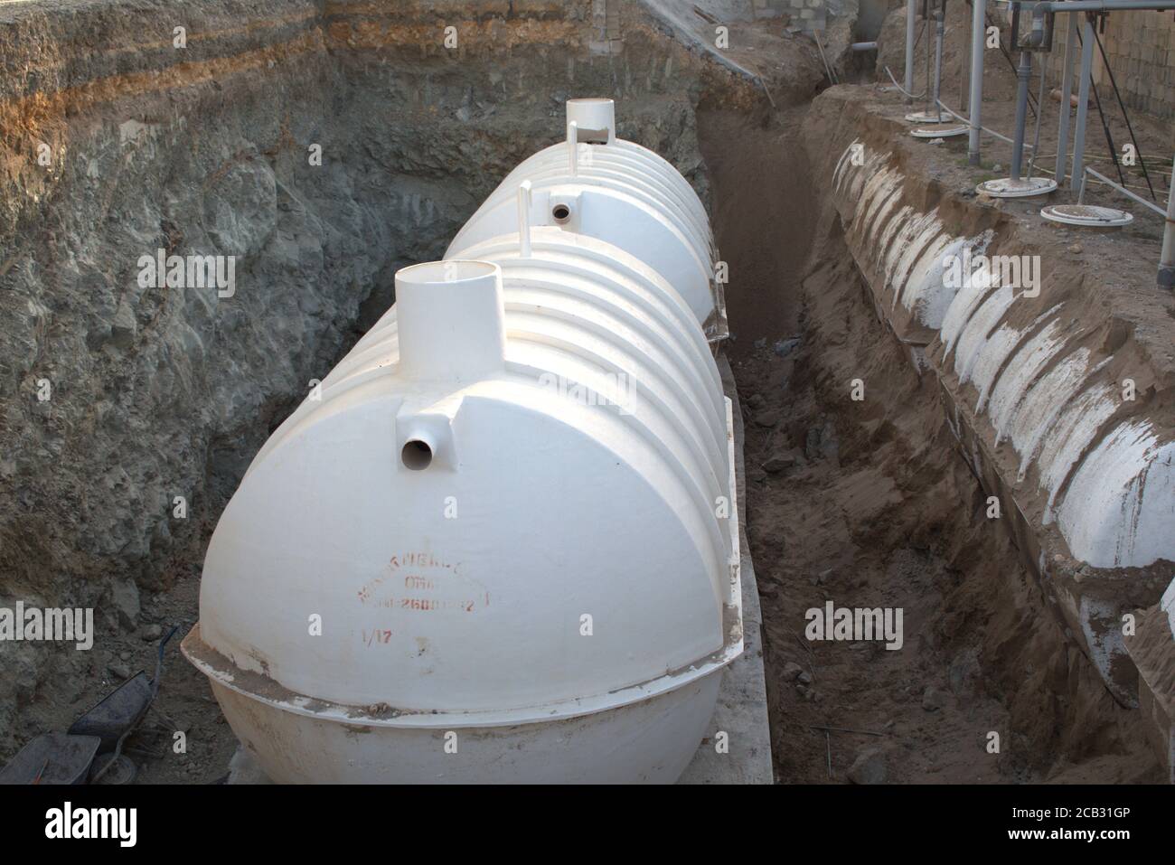Sewage treatment plant stp plant new installation stock photo alamy