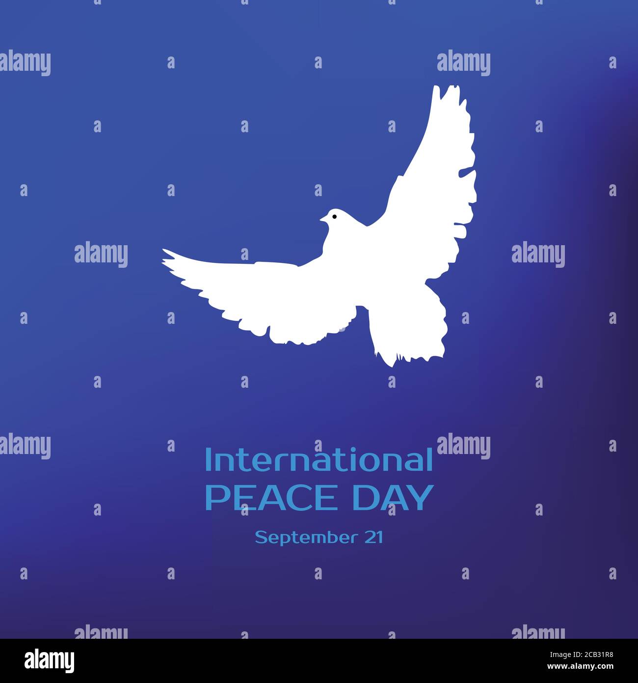 International peace day. Greeting card Stock Vector