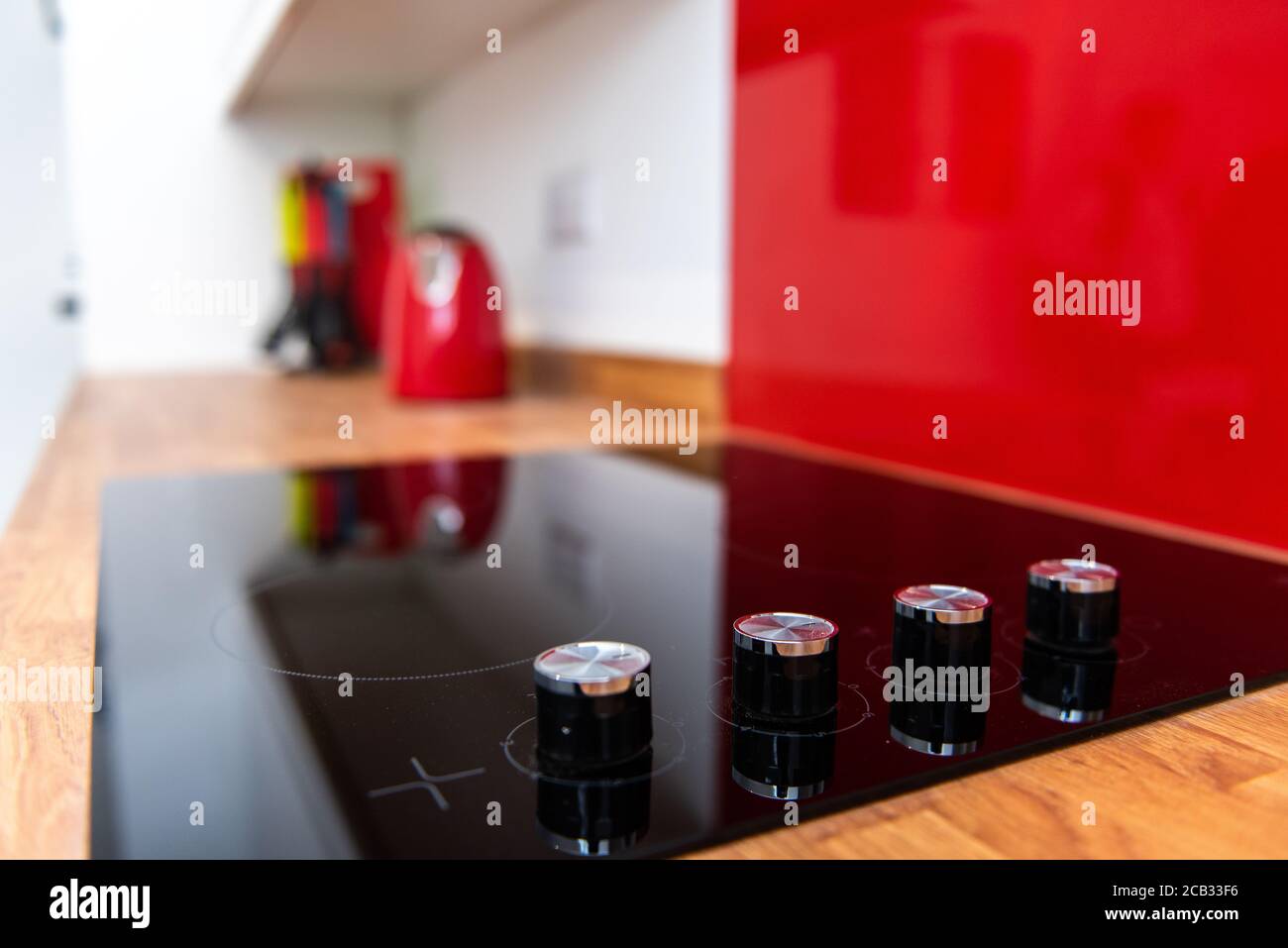 Electric cooker and Kettle in Kitchen Stock Photo Alamy