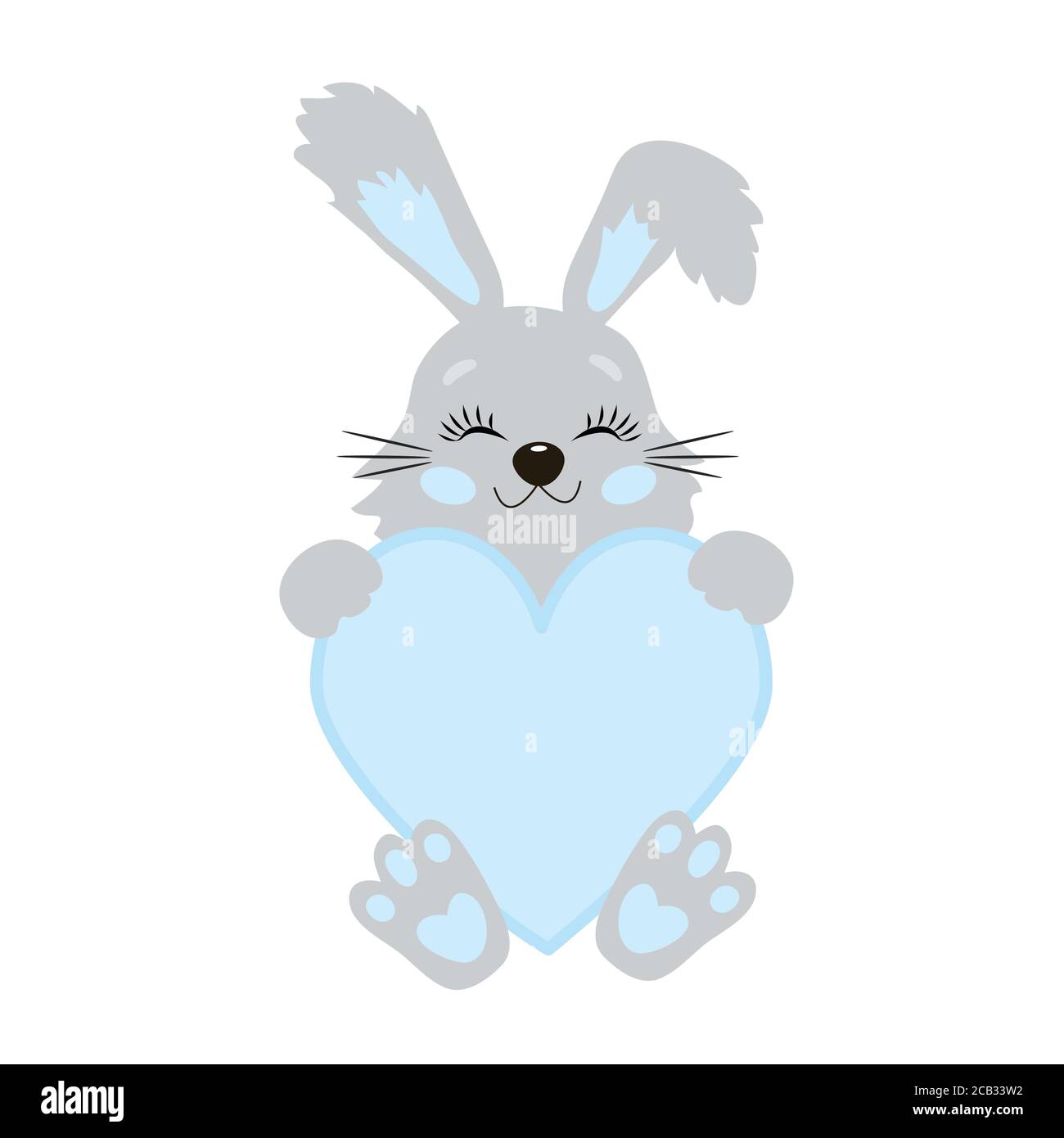 Cute Little Easter Bunny Vector Illustration Stock Vector Image & Art ...