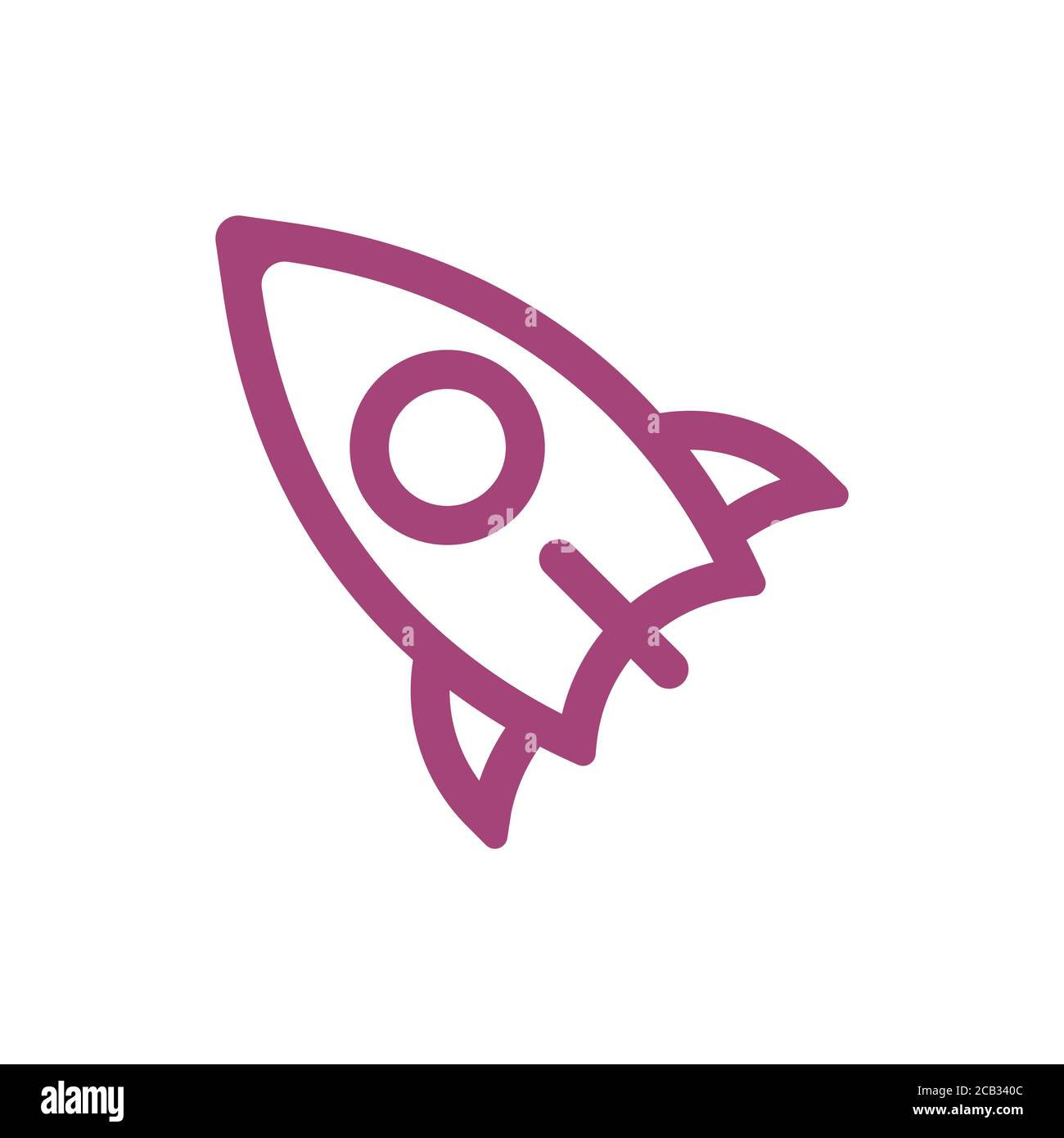 Rocket icon startup for trendy flat style for graphic design, web-site ...