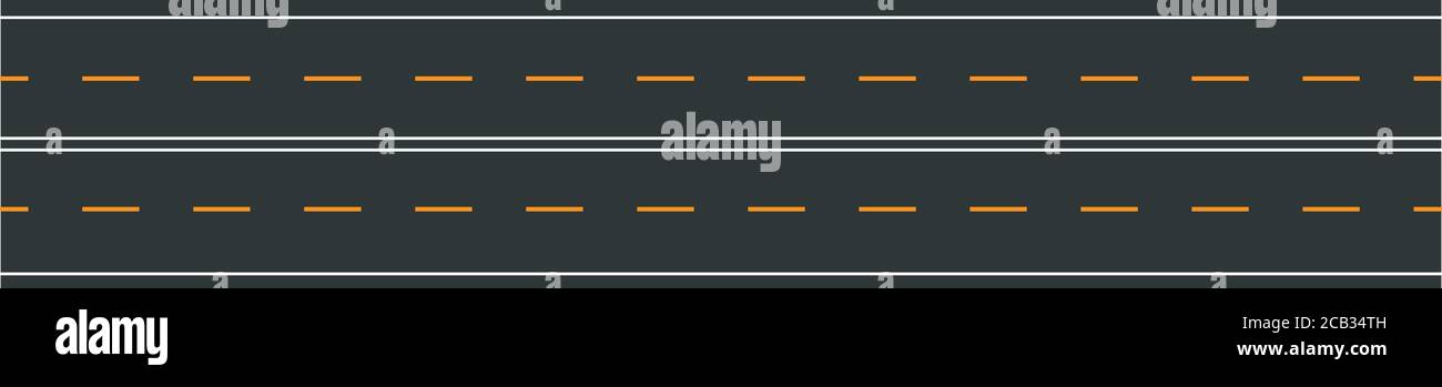 straight asphalt roads. Vector illustration Stock Vector