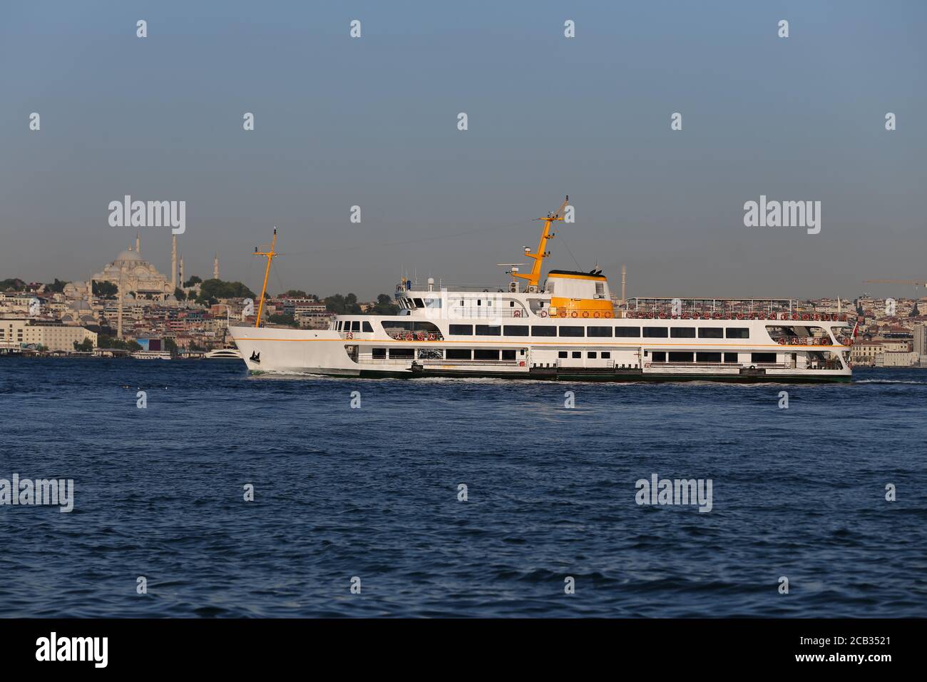 Ferry in Bosphorus Strait, Istanbul City, Turkey Stock Photo - Alamy