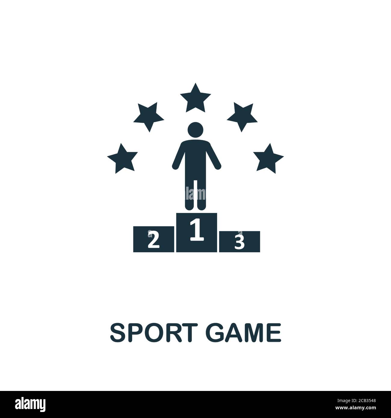 Sport Game icon. Simple element from game development collection. Filled Sport Game icon for templates, infographics and more Stock Vector