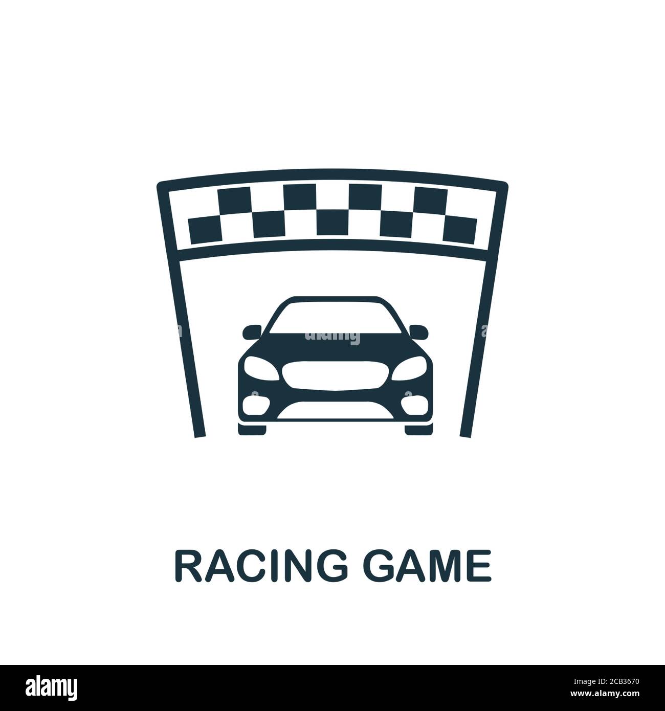 Racing Game icon. Simple element from game development collection