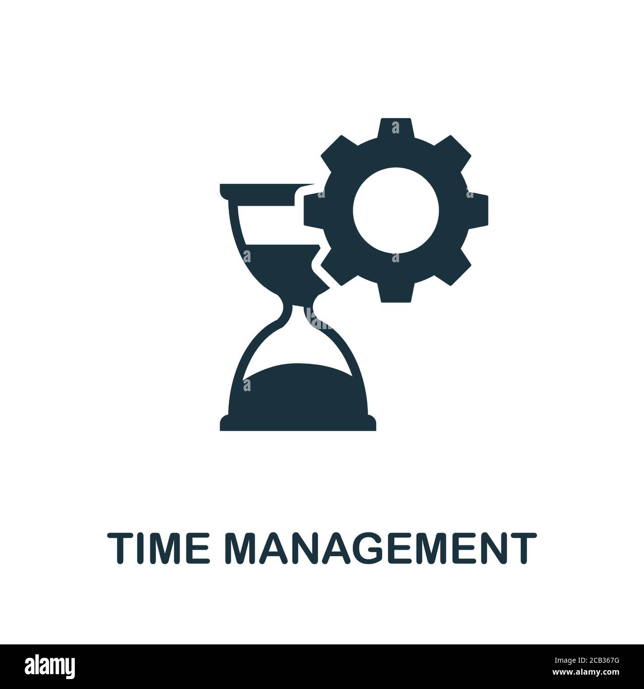 Time control icon simple element from business Vector Image