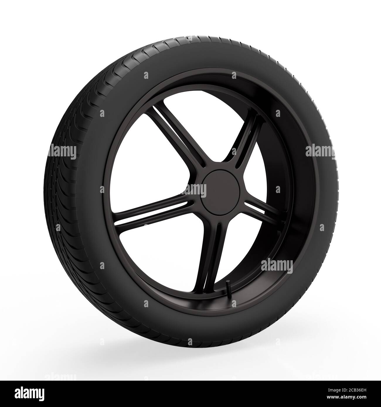 Car wheel isolated on white background. 3D rendering Stock Photo - Alamy