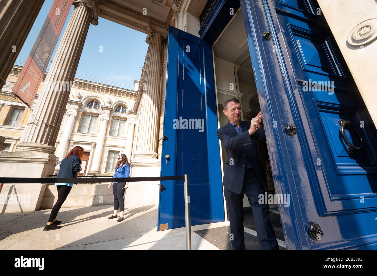 Oxford, UK. 10th Aug, 2020. Dr Xa Sturgis, Director of the Ashmolean Museum, opens the doors to the public again for the first time since lockdown started in March 2020. Credit: Andrew Walmsley/Alamy Live News Stock Photo