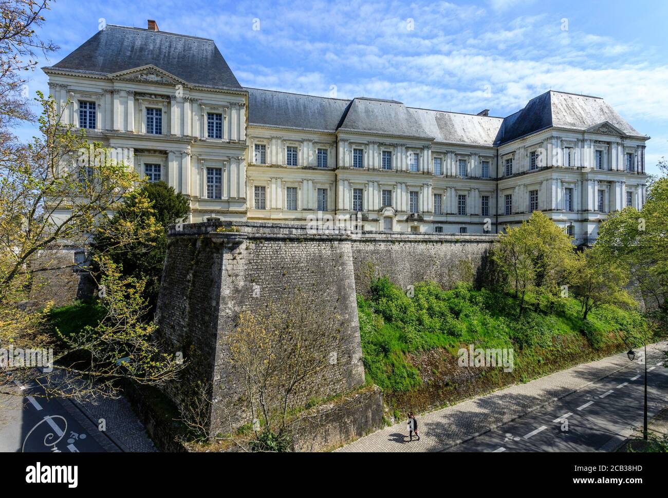 France, Loir et Cher, Loire Valley listed as World Heritage by UNESCO, Blois, Chateau de Blois, royal castle, Facade des Loges in Francois I wing // F Stock Photo
