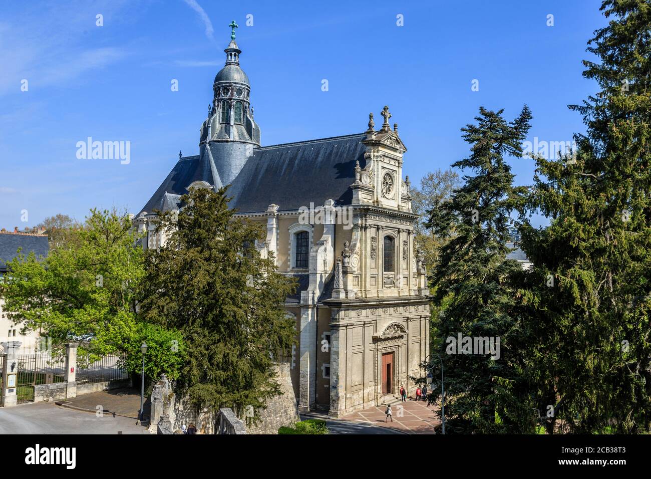 France, Loir et Cher, Loire Valley listed as World Heritage by UNESCO, Blois, Saint Vincent de Paul church, former Saint Louis chapel of the Jesuit co Stock Photo