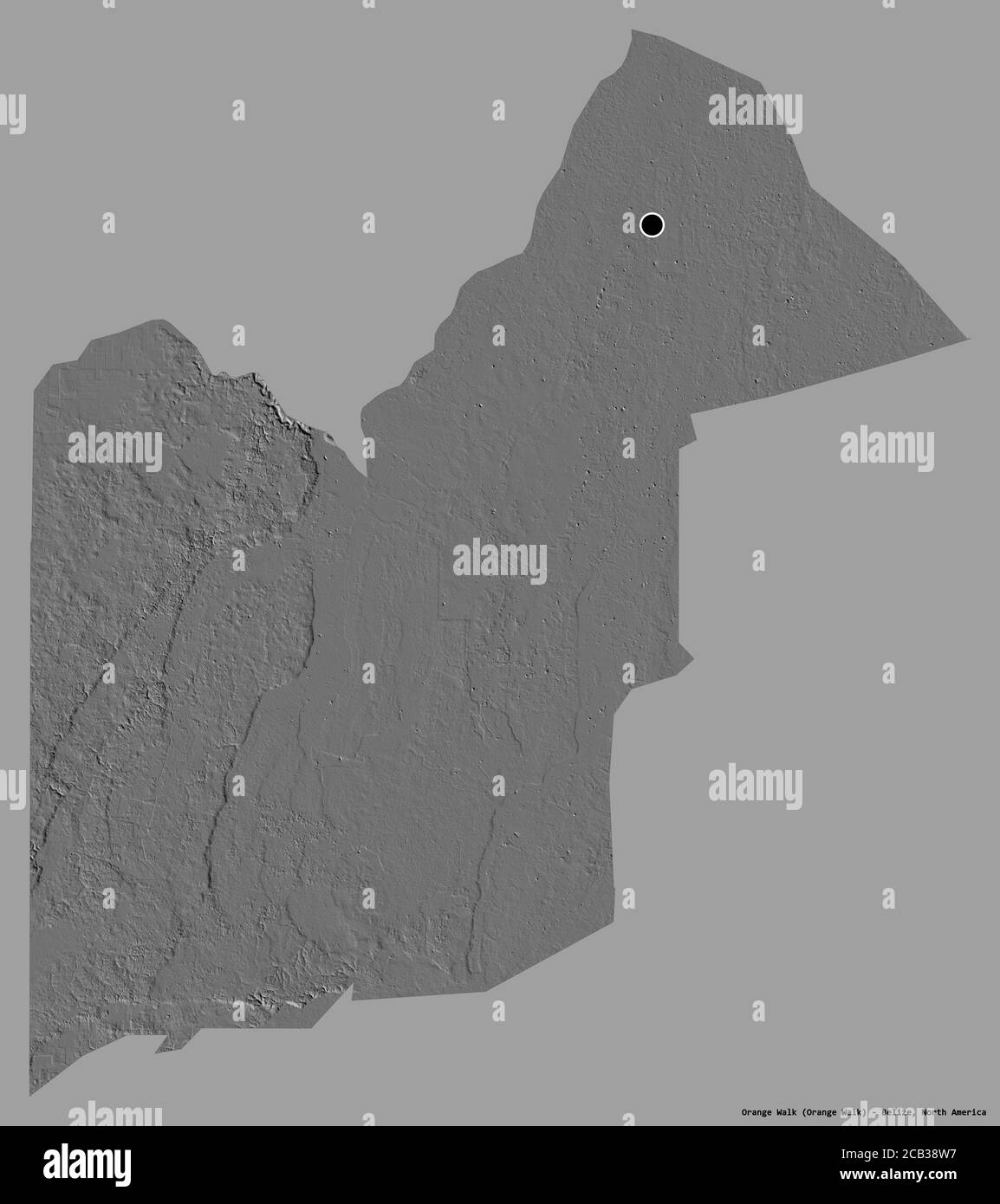 Orange Walk Belize Map Shape Of Orange Walk, District Of Belize, With Its Capital Isolated On A  Solid Color Background. Bilevel Elevation Map. 3D Rendering Stock Photo -  Alamy