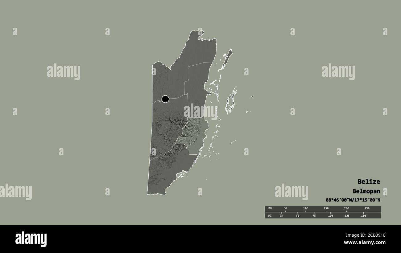 Stann creek belize district map hi-res stock photography and images - Alamy