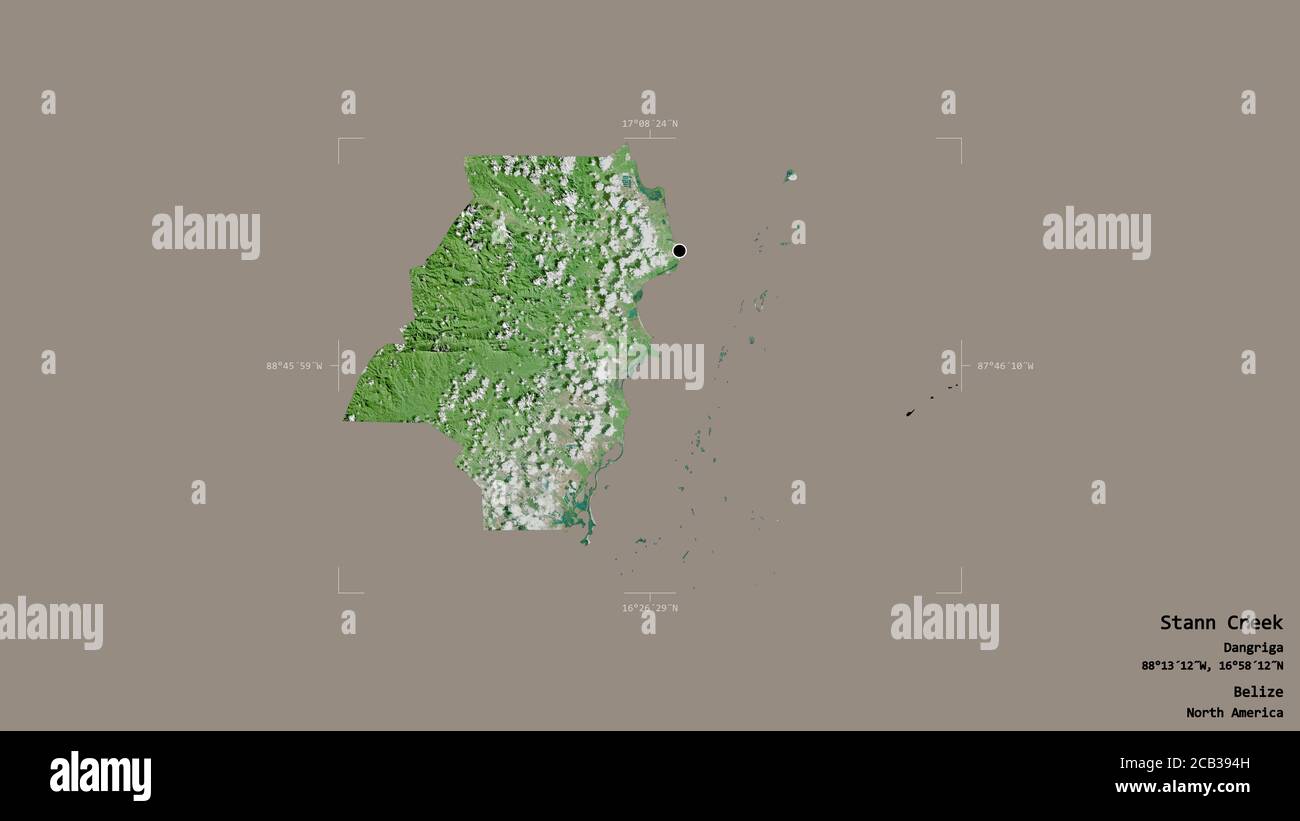 Stann creek belize district map hi-res stock photography and images - Alamy
